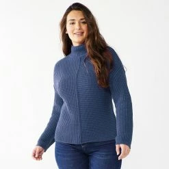 Petite Sonoma Goods For Life® Relaxed Exposed Seaming Sweater Marsala Flower -Sonoma Goods For Life shop unnamed file 14871