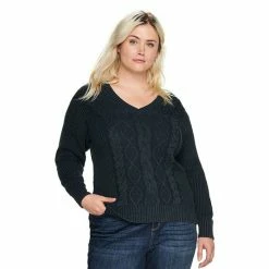 Plus Size Sonoma Goods For Life® Cable Mix Pullover Sweater Warm Ginger -Sonoma Goods For Life shop unnamed file 14883