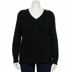 Plus Size Sonoma Goods For Life® Cable Mix Pullover Sweater Warm Ginger -Sonoma Goods For Life shop unnamed file 14886