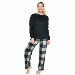 Women's Sonoma Goods For Life® Microfleece Pajama Set Pink Plaid -Sonoma Goods For Life shop unnamed file 1489