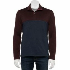 Men's Sonoma Goods For Life® Colorblock Snap-Neck Pullover Sweater Black Grey -Sonoma Goods For Life shop unnamed file 14902