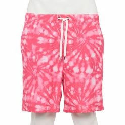 Men's Sonoma Goods For Life® Compression Lined Swim Trunks Coral Stripe