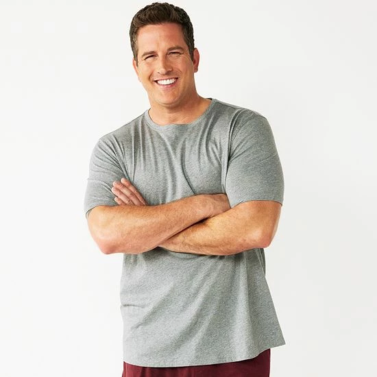 Big & Tall Sonoma Goods For Life® Supersoft Crewneck Sleep Tee Navy Pier 4 Big & Tall Sonoma Goods For Life® Supersoft Crewneck Sleep Tee Navy Pier - Image 2