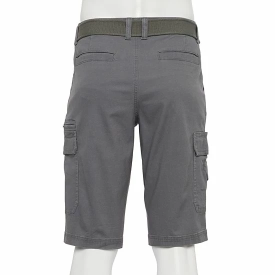 Men's Sonoma Goods For Life® Belted Casual Cargo Shorts White Plaid 4 Men's Sonoma Goods For Life® Belted Casual Cargo Shorts White Plaid - Image 2