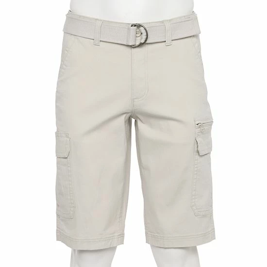 Men's Sonoma Goods For Life® Belted Casual Cargo Shorts White Plaid 5 Men's Sonoma Goods For Life® Belted Casual Cargo Shorts White Plaid - Image 3