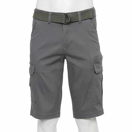 Men's Sonoma Goods For Life® Belted Casual Cargo Shorts White Plaid 10 Men's Sonoma Goods For Life® Belted Casual Cargo Shorts White Plaid - Image 8