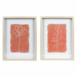 Sonoma Goods For Life® Coral Floral Shadowbox Wall Art 2-piece Set
