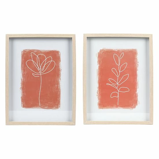 Sonoma Goods For Life® Coral Floral Shadowbox Wall Art 2-piece Set 3 Sonoma Goods For Life® Coral Floral Shadowbox Wall Art 2-piece Set