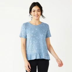 Women's Sonoma Goods For Life® Ruffle Peplum Relaxed Tee -Sonoma Goods For Life shop unnamed file 14976