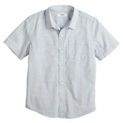 Boys 8-20 Sonoma Goods For Life® Short Sleeve Button-Up Shirt In Regular & Husky Sarasota Blue -Sonoma Goods For Life shop unnamed file 15027