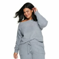 Plus Size Sonoma Goods For Life® X Denise Bidot Off Shoulder Teddy Top Brown -Sonoma Goods For Life shop unnamed file 15060