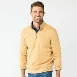 Men's Sonoma Goods For Life® Quarter-Zip Fleece Top Gold -Sonoma Goods For Life shop unnamed file 1508