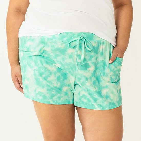 Plus Size Sonoma Goods For Life® Pajama Shorts Aqua Sky 3 Plus Size Sonoma Goods For Life® Pajama Shorts Aqua Sky