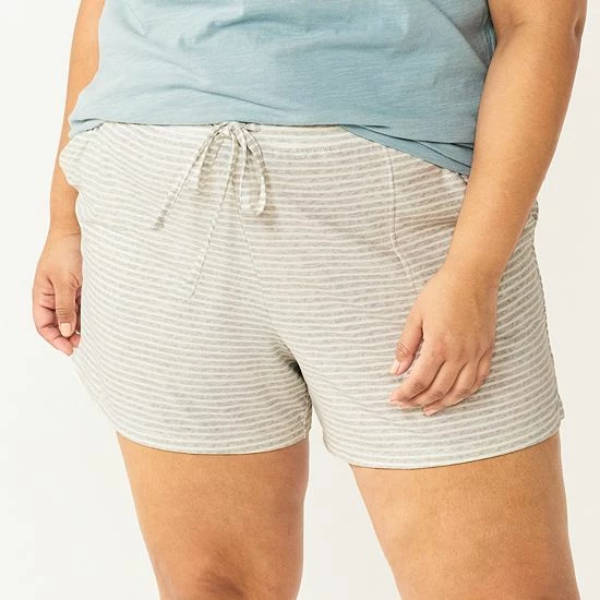 Plus Size Sonoma Goods For Life® Pajama Shorts Aqua Sky 6 Plus Size Sonoma Goods For Life® Pajama Shorts Aqua Sky - Image 4