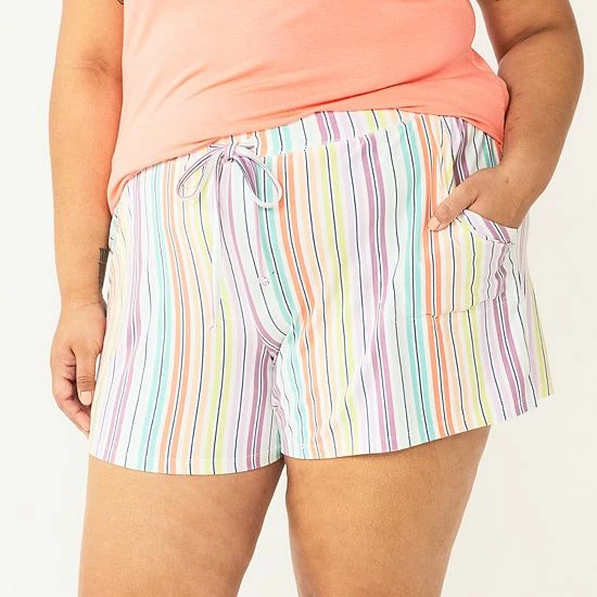 Plus Size Sonoma Goods For Life® Pajama Shorts Aqua Sky 8 Plus Size Sonoma Goods For Life® Pajama Shorts Aqua Sky - Image 6