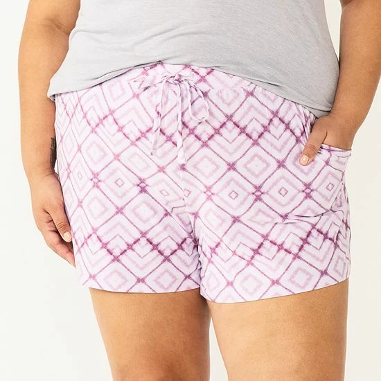 Plus Size Sonoma Goods For Life® Pajama Shorts Aqua Sky 9 Plus Size Sonoma Goods For Life® Pajama Shorts Aqua Sky - Image 7