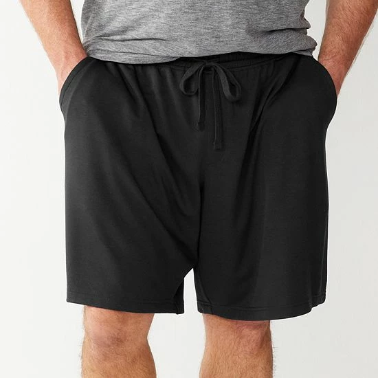 Big & Tall Sonoma Goods For Life® Super Soft Sleep Shorts Titanium Heather 4 Big & Tall Sonoma Goods For Life® Super Soft Sleep Shorts Titanium Heather - Image 2
