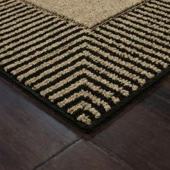 Sonoma Goods For Life® Encore Striped Border Washable Rug Brown Khaki -Sonoma Goods For Life shop unnamed file 1516