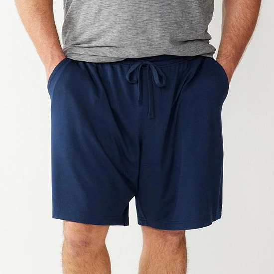 Big & Tall Sonoma Goods For Life® Super Soft Sleep Shorts Titanium Heather 6 Big & Tall Sonoma Goods For Life® Super Soft Sleep Shorts Titanium Heather - Image 4