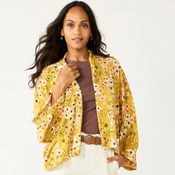 Sonoma Goods For Life® Double Flora Printed Cropped Kimono