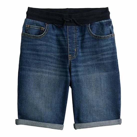Boys 8-20 Sonoma Goods For Life® Denim Pull On Shorts In Regular & Husky Medium Wash 4 Boys 8-20 Sonoma Goods For Life® Denim Pull On Shorts In Regular & Husky Medium Wash - Image 2
