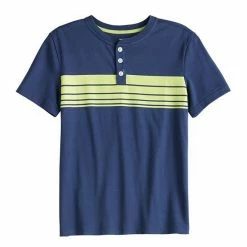 Boys 8-20 Sonoma Goods For Life® Supersoft Striped Henley In Regular & Husky Chest Stripe Teal -Sonoma Goods For Life shop unnamed file 15195