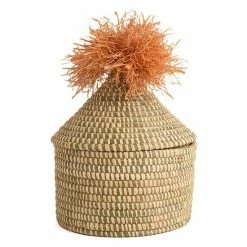 Sonoma Goods For Life® Gender Neutral Woven Lidded Basket Table Decor