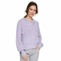 Women's Sonoma Goods For Life® Button Up Hooded Sweater Carolina Peach -Sonoma Goods For Life shop unnamed file 15215