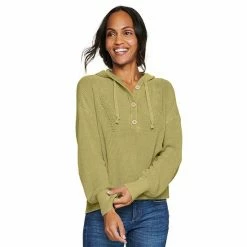 Women's Sonoma Goods For Life® Button Up Hooded Sweater Carolina Peach -Sonoma Goods For Life shop unnamed file 15217