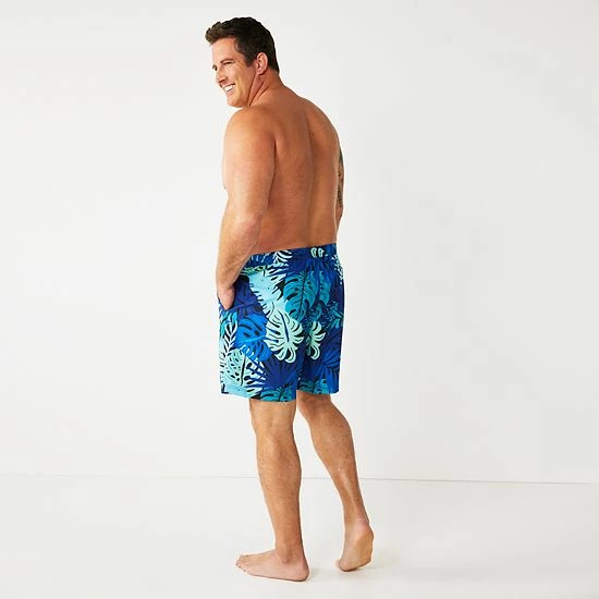 Men's Big & Tall Sonoma Goods For Life® Swim Trunks Jazzy Palm 4 Men's Big & Tall Sonoma Goods For Life® Swim Trunks Jazzy Palm - Image 2