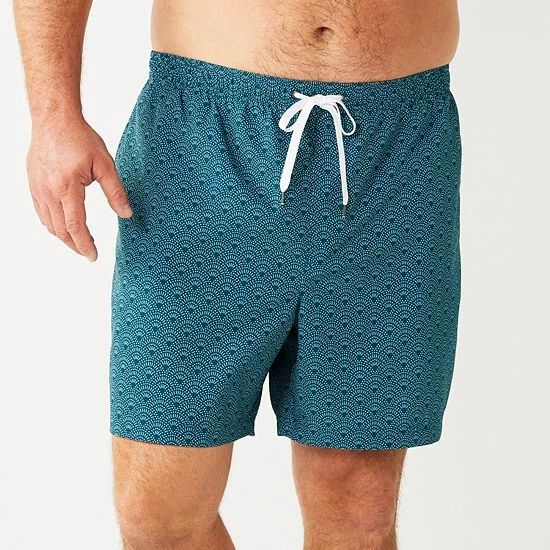 Men's Big & Tall Sonoma Goods For Life® Swim Trunks Jazzy Palm 6 Men's Big & Tall Sonoma Goods For Life® Swim Trunks Jazzy Palm - Image 4