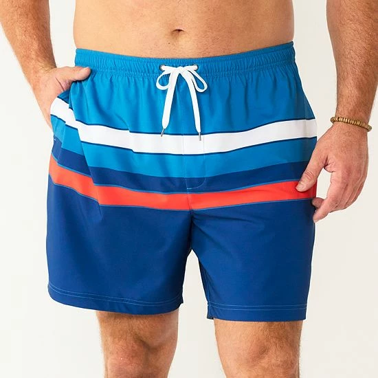 Men's Big & Tall Sonoma Goods For Life® Swim Trunks Jazzy Palm 7 Men's Big & Tall Sonoma Goods For Life® Swim Trunks Jazzy Palm - Image 5