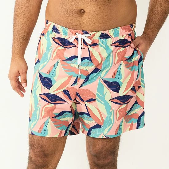 Men's Big & Tall Sonoma Goods For Life® Swim Trunks Jazzy Palm 10 Men's Big & Tall Sonoma Goods For Life® Swim Trunks Jazzy Palm - Image 8