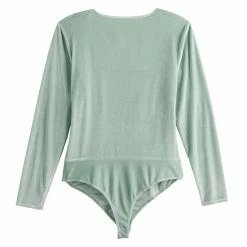 Plus Size Sonoma Goods For Life® X Denise Bidot Velvet Long Sleeve Bodysuit Blue -Sonoma Goods For Life shop unnamed file 15251