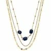 Sonoma Goods For Life® Gold Tone 3 Row Multi Chain With Blue Beads Necklace -Sonoma Goods For Life shop unnamed file 15255
