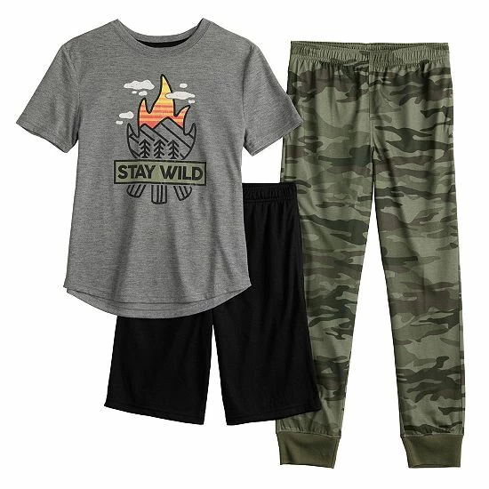 Boys 5-20 Sonoma Goods For Life® Top, Shorts & Pants Pajama Set Stay Wild 6 Boys 5-20 Sonoma Goods For Life® Top, Shorts & Pants Pajama Set Stay Wild - Image 4