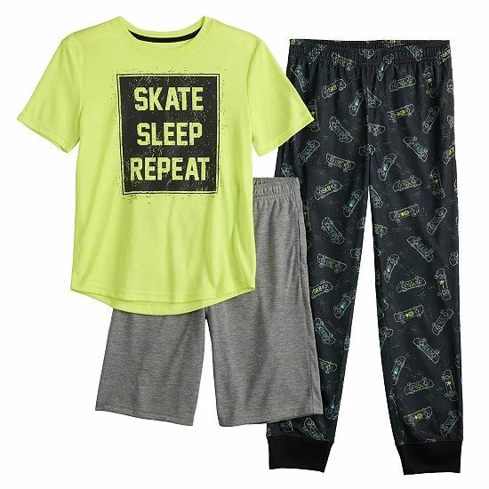 Boys 5-20 Sonoma Goods For Life® Top, Shorts & Pants Pajama Set Stay Wild 7 Boys 5-20 Sonoma Goods For Life® Top, Shorts & Pants Pajama Set Stay Wild - Image 5