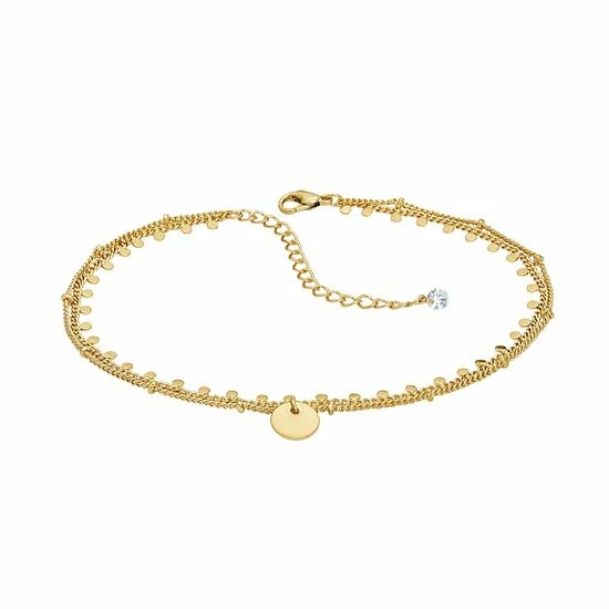 Sonoma Goods For Life® Gold Tone Station Layered Anklet 3 Sonoma Goods For Life® Gold Tone Station Layered Anklet