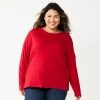 Plus Size Sonoma Goods For Life® Everyday Crewneck Long Sleeve Top Berry -Sonoma Goods For Life shop unnamed file 1535