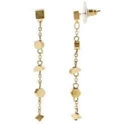 Sonoma Goods For Life® Gold Tone Cast Shapes Linear Drop Earrings