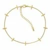 Sonoma Goods For Life® Worn Gold Tone Bar Station Anklet