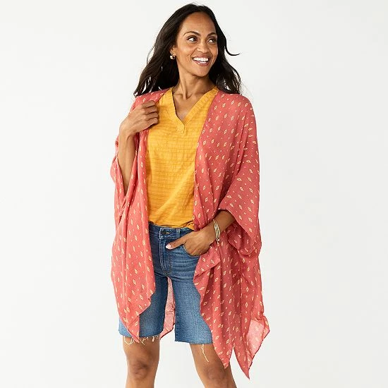 Women's Sonoma Goods For Life Zumo Geo Tacked Ruana 3 Women's Sonoma Goods For Life Zumo Geo Tacked Ruana