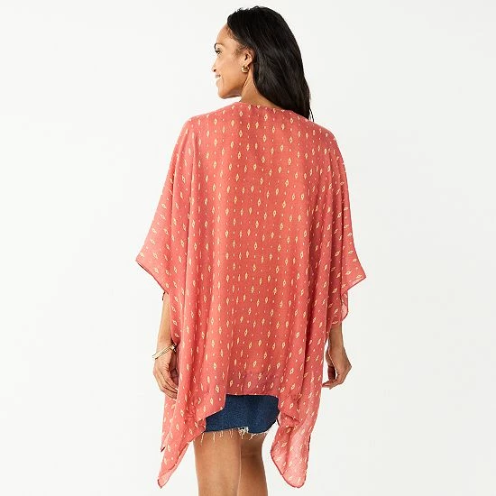 Women's Sonoma Goods For Life Zumo Geo Tacked Ruana 4 Women's Sonoma Goods For Life Zumo Geo Tacked Ruana - Image 2