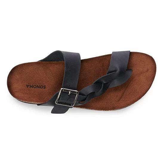 Sonoma Goods For Life® Airbrush Leather Women's Sandals Black 7 Sonoma Goods For Life® Airbrush Leather Women's Sandals Black - Image 5