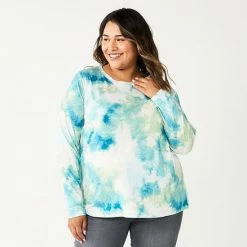 Plus Size Sonoma Goods For Life® Everyday Crewneck Long Sleeve Top Berry -Sonoma Goods For Life shop unnamed file 1543