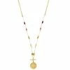 Sonoma Goods For Life® Gold Tone Multi Beaded Thread With Coin Pendant Necklace