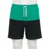 Men's Sonoma Goods For Life® 7-Inch Full Elastic-Waistband Swim Trunks Green Black Block