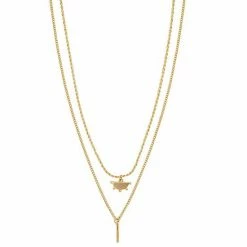 Sonoma Goods For Life® 2 Row Half Moon & Bar Pendant Necklace