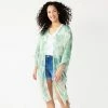 Women's Sonoma Goods For Life® Radial Tie-Dye Kimono Green -Sonoma Goods For Life shop unnamed file 15478
