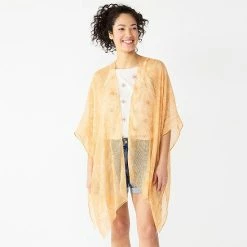 Women's Sonoma Goods For Life® Floral Linework Tacked Ruana